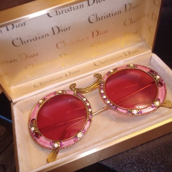 Christian DIOR Vintage Sunglasses 1960s PINK : DIOR COLLECTOR'S piece - Picture 1 of 17